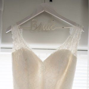 Plus size custom high low wedding dress